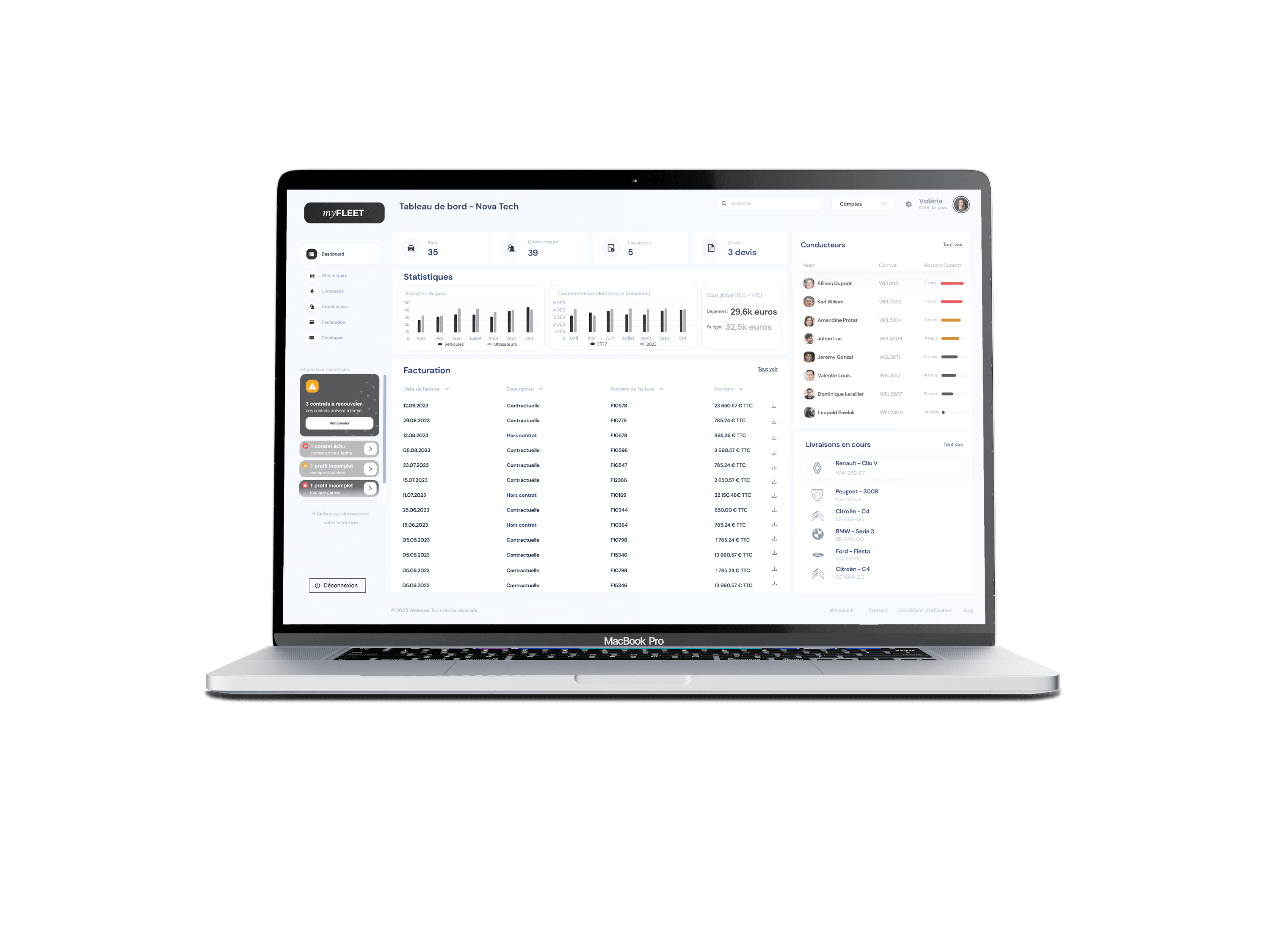 Wefleet Manager Dashboard